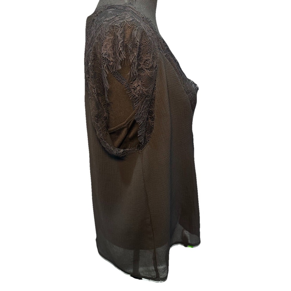 Lovestitch Top Women's Black Attached Tank Lace Cap Sleeve Polyester Medium NWT - Picture 6 of 9
